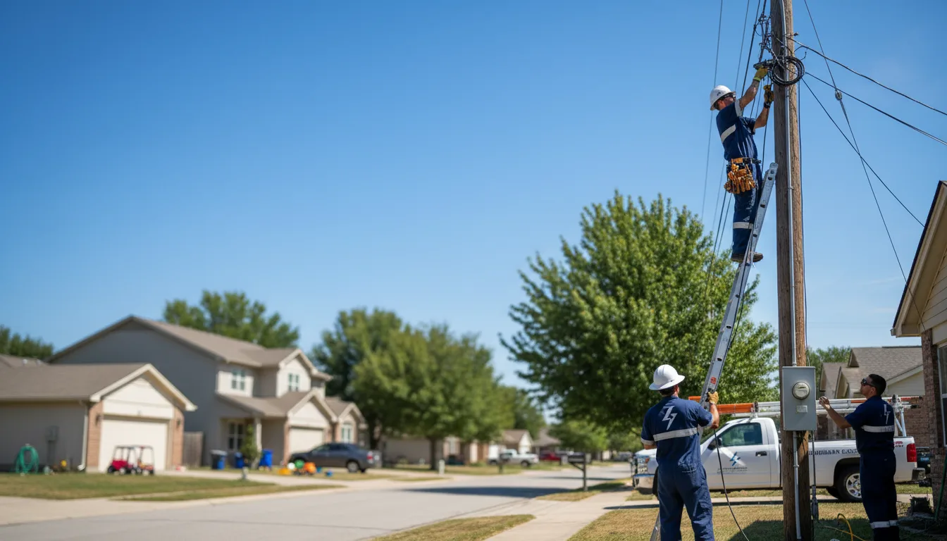 Residential electrician providing installation services in Lottie, LA